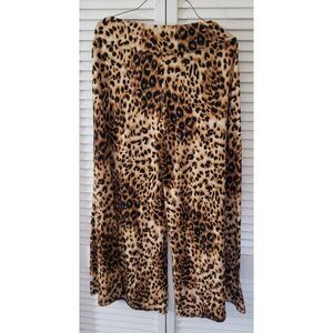 Coco Bianco Wide Leg Leopard Print Palazzo Pants   – Size S